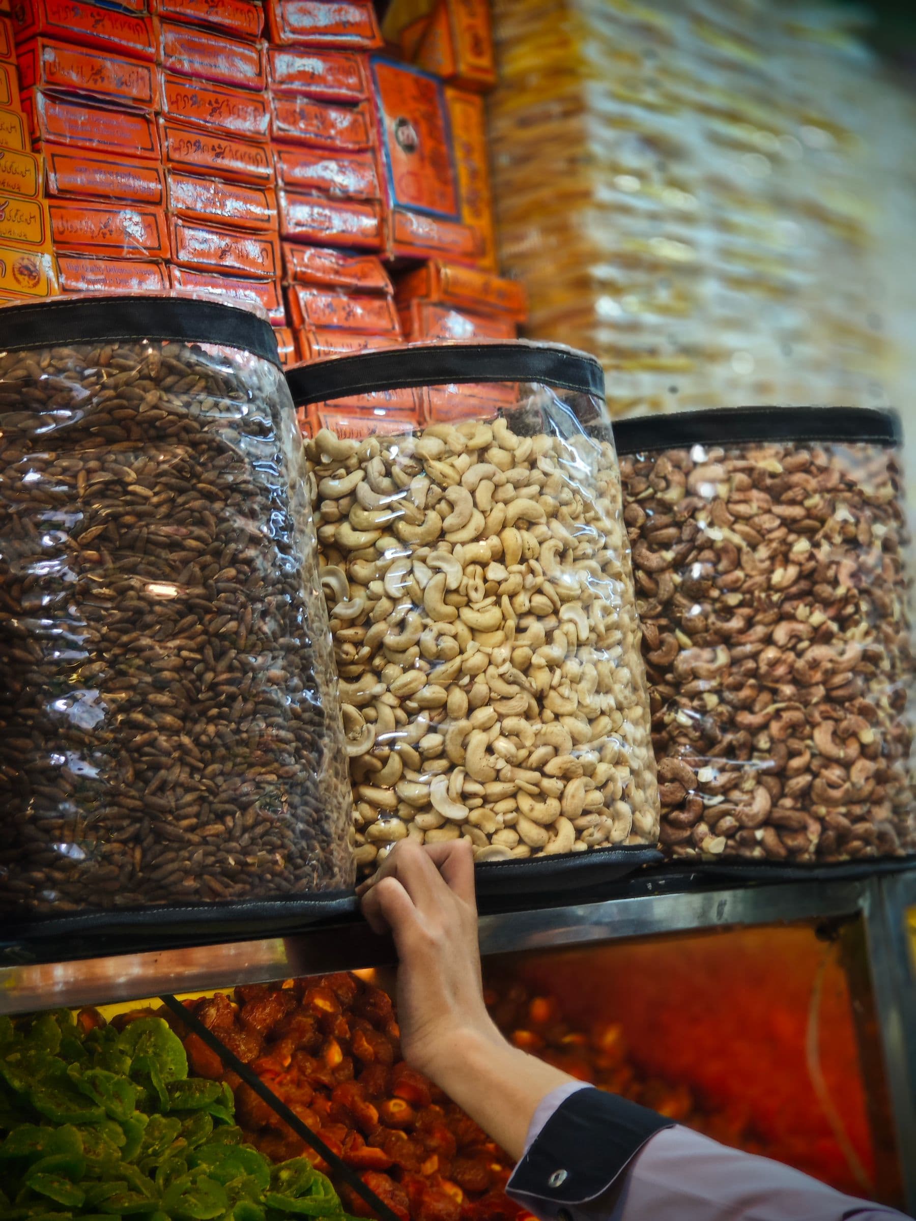 Rahul Impex dry fruits market display